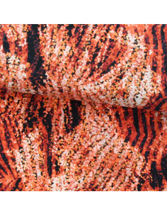 Tissu lycra maillot de bain - Zébre ocra