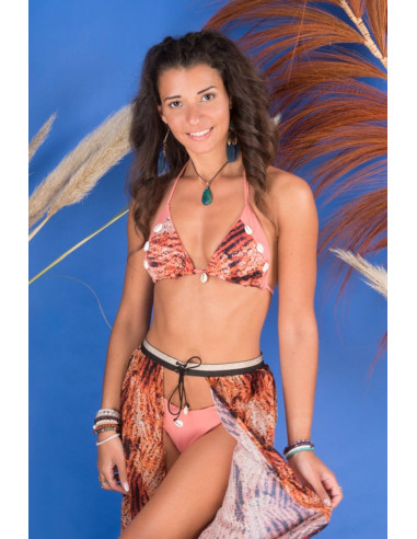 Tissu lycra maillot de bain - Zébre ocra