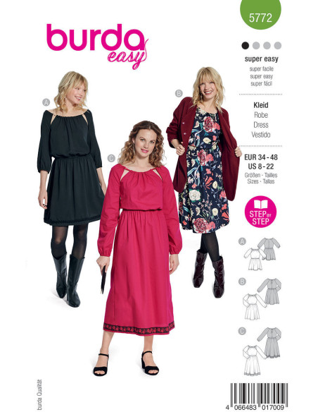 Patron de robe - Burda 5772