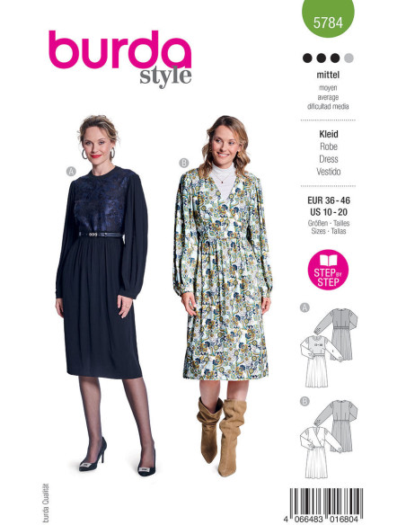 Patron de robe - Burda 5784
