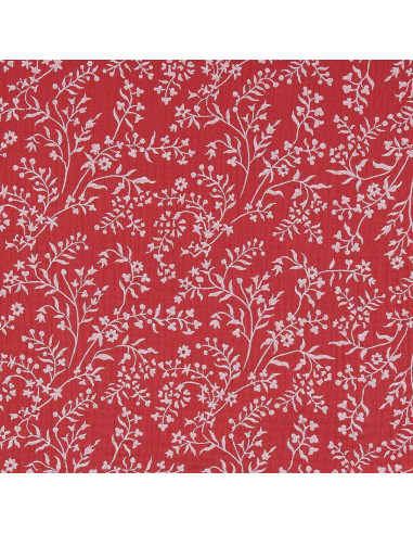 Tissu double gaze imprimé - Taznak santal et rose