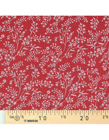 Tissu double gaze imprimé - Taznak santal et rose