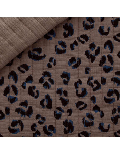 Tissu coton matelassé - Fauve taupe