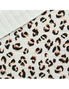 Tissu coton matelassé - Fauve écru