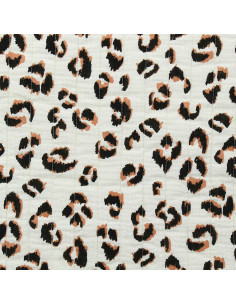Tissu coton matelassé - Fauve écru 2
