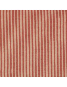 Tissu double gaze gaufrée rayures - Skin et paprika 2