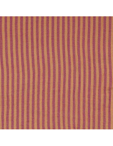 Tissu double gaze gaufrée rayures - Cassonade et Dahlia