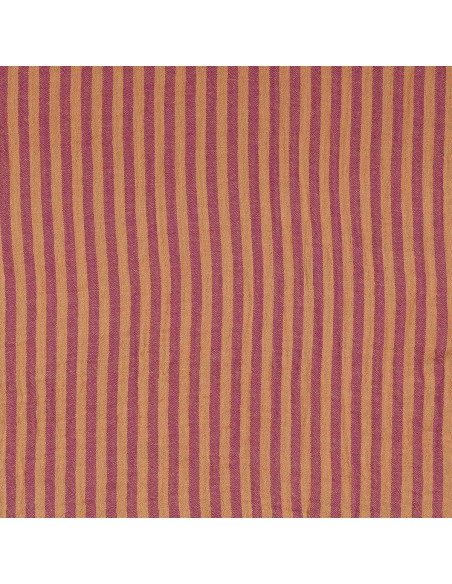 Tissu double gaze gaufrée rayures - Cassonade et Dahlia