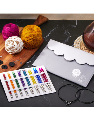 Étui Pour Aiguilles à Tricoter KnitPro Clay Inter. 22x17,5x1,5cm -1pc - Protection Élégante Et Pratique