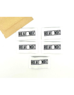 Lot de 5 étiquettes tissées à coudre Beau mec 2