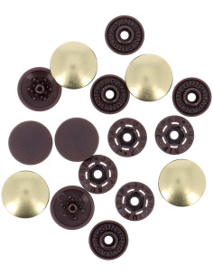 Boutons pression magiques sans pince 14 mm - Finition métal or 2