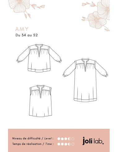 Patron de blouse et robe Amy - Joli Lab
