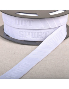 Elastique caleçon sport en relief - Blanc