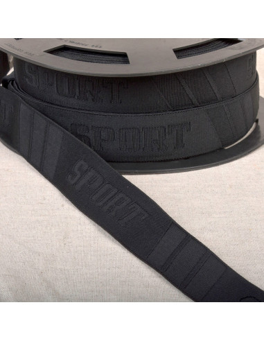 Elastique caleçon sport en relief - Noir