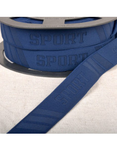 Elastique caleçon sport en relief - Bleu marine