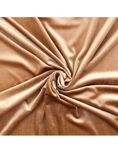 Tissu velours stretch - Doré foncé