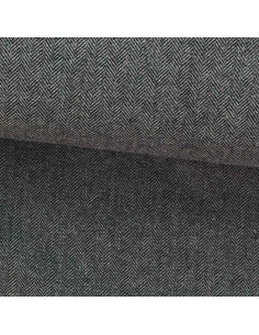 Tissu drap de laine tweed pour manteau - Gris moyen