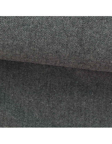 Tissu drap de laine tweed pour manteau - Gris moyen