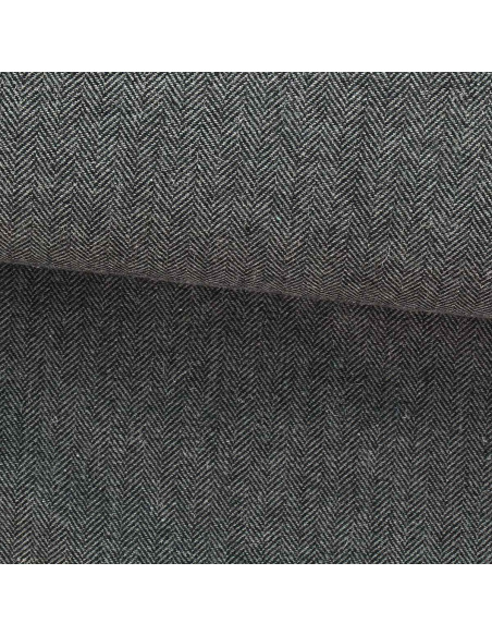 Tissu drap de laine tweed pour manteau - Gris moyen