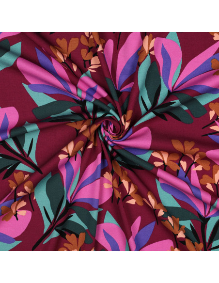 Tissu viscose stretch Nerida Hansen - Spring garden mauve
