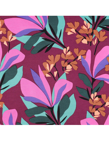 Tissu viscose stretch Nerida Hansen - Spring garden mauve