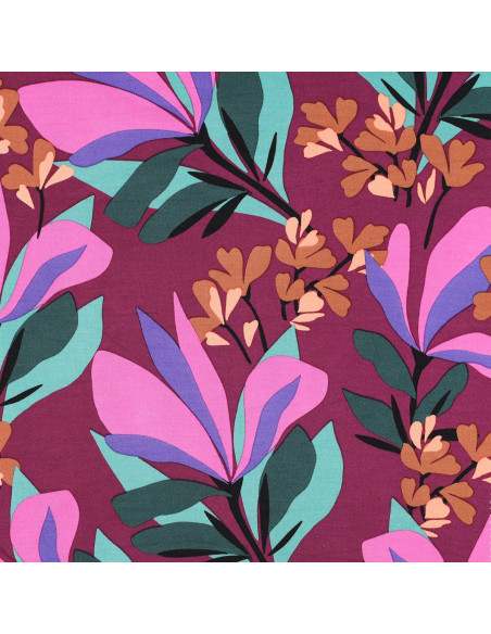 Tissu viscose stretch Nerida Hansen - Spring garden mauve