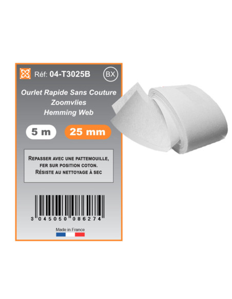 Ourlet rapide sans couture - 25 mm x 5 m