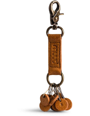 Porte clés avec lanière en cuir Muud Feliz - Whisky
