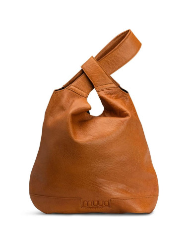 Sac à main shopper en cuir Muud Dzana - Whisky