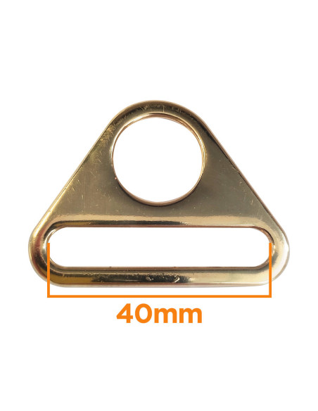 Anneau triangulaire passant 40 mm - Or