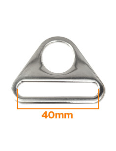 Anneau triangulaire passant 40 mm - Argent
