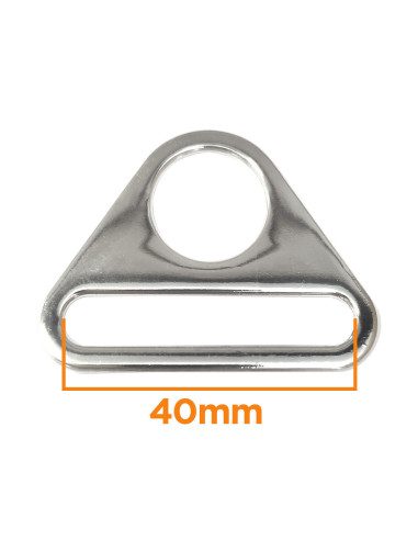 Anneau triangulaire passant 40 mm - Argent
