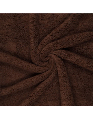 Tissu sherpa - Marron
