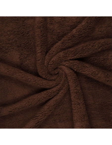 Tissu sherpa - Marron