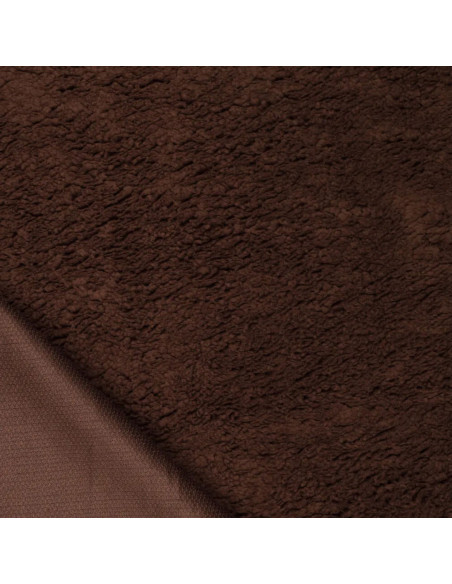 Tissu sherpa - Marron