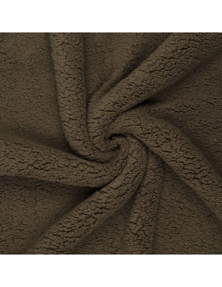 Tissu sherpa - Brun