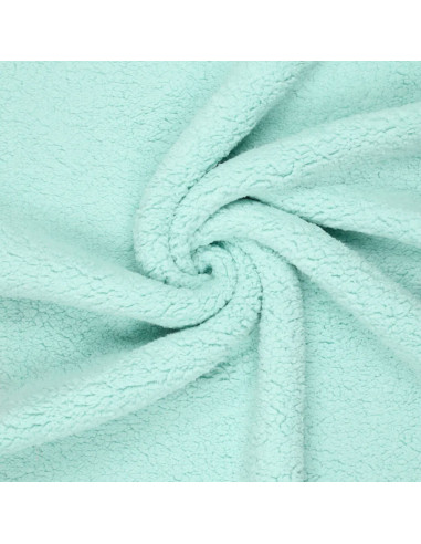 Tissu sherpa - Bleu glacier