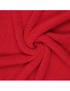 Tissu sherpa - Rouge