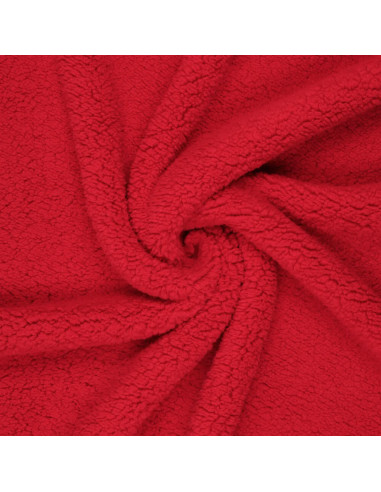Tissu sherpa - Rouge