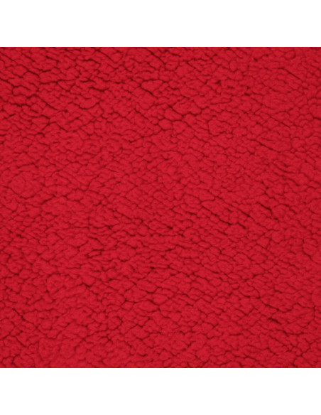 Tissu sherpa - Rouge