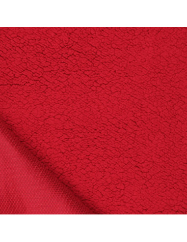 Tissu sherpa - Rouge