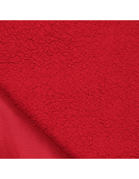 Tissu sherpa - Rouge