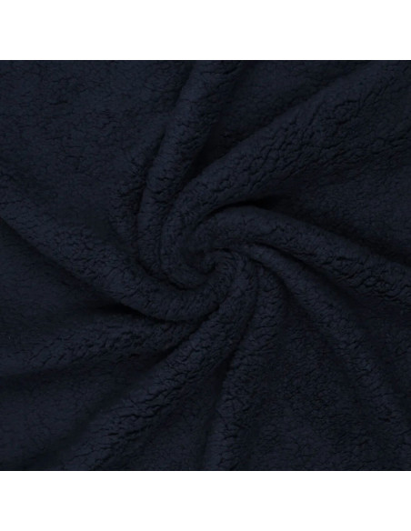 Tissu sherpa - Bleu marine foncé