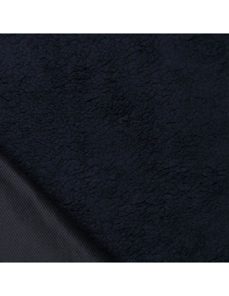 Tissu sherpa - Bleu marine foncé
