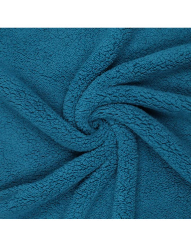 Tissu sherpa - Bleu pétrole