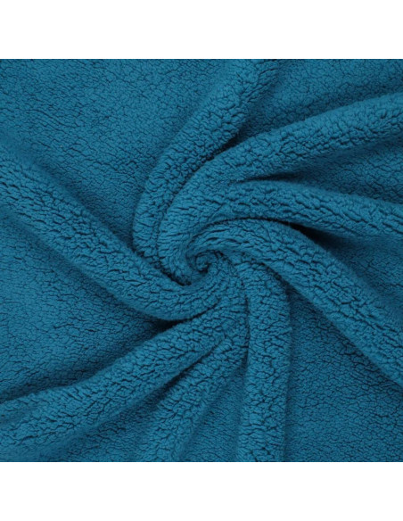 Tissu sherpa - Bleu pétrole