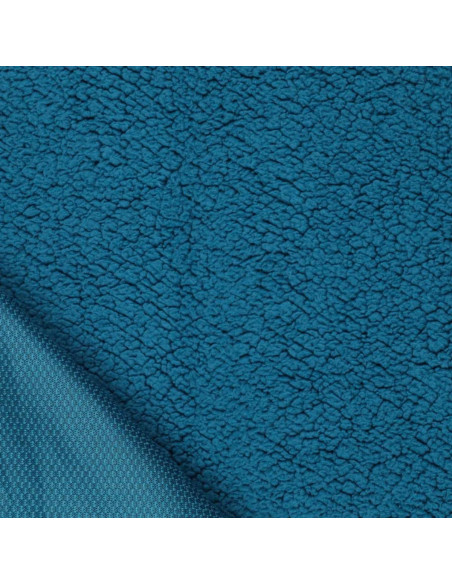 Tissu sherpa - Bleu pétrole