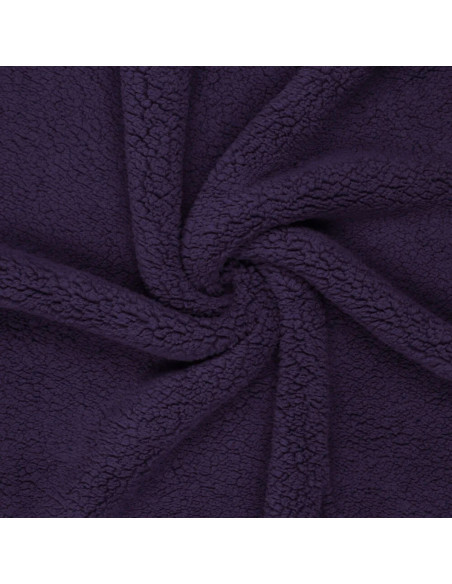 Tissu sherpa - Violet foncé