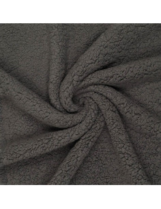 Tissu sherpa - Gris anthracite