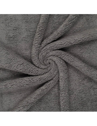 Tissu sherpa - Gris foncé